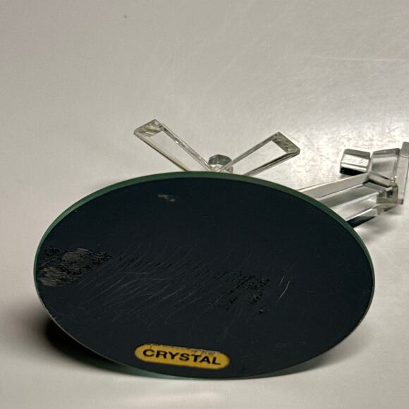 Vintage Crystal Helicopter Figurine – “Year 2000” Engraved Mirrored Base - Picture 6 of 6